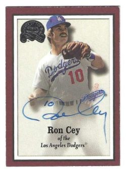 Autographed RON CEY Los Angeles Dodgers 2000 FLEER GREATS of the GAME CARD