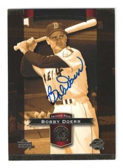 Autographed BOBBY DOERR Boston Red Sox 2003 Upper Deck Sweet Spot Classic Card