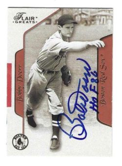 Autographed BOBBY DOERR Boston Red Sox 2003 FLEER FLAIR GREATS CARD