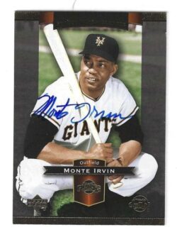 Autographed MONTE IRVIN New York Giants 2003 Upper Deck Sweet Spot Classics Card