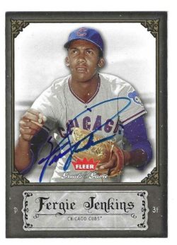 Autographed FERGIE JENKINS 2006 FLEER GREATS of the GAME CARD