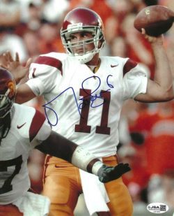Autographed MATT LEINART 8X10 USC Trojans photo JSA
