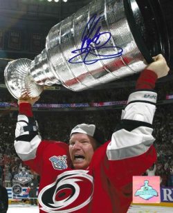 AUTOGRAPHED GLEN WESLEY 8X10 CAROLINA HURRICANES Photo