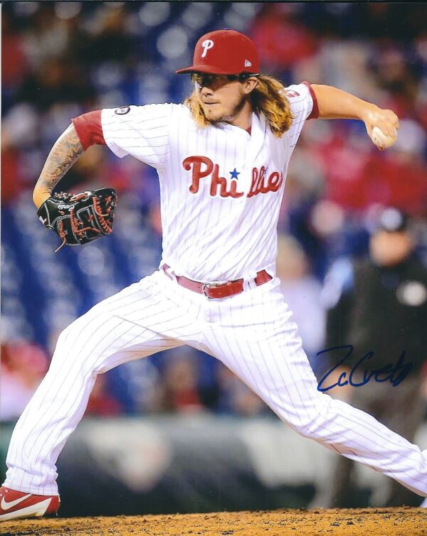 AUTOGRAPHED ZAC CURTIS 8X10 Philadelphia Phillies Photo