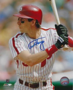 AUTOGRAPHED VON HAYES 8X10 Philadelphia Phillies Photo