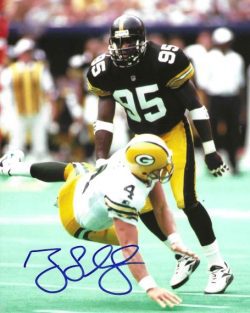 Autographed GREG LLOYD 8X10 Pittsburgh Steelers photo