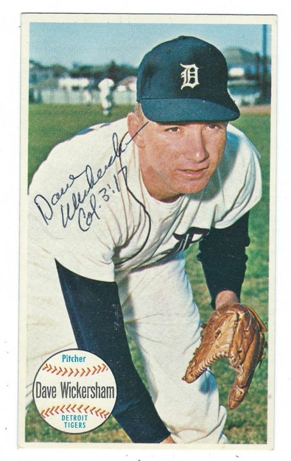 Autographed DAVE WICKERSHAM 1964 Topps Giant Card