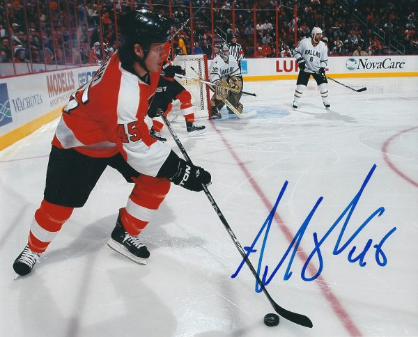 Autographed ARRON ASHAM 8X10 Philadelphia Flyers Photo