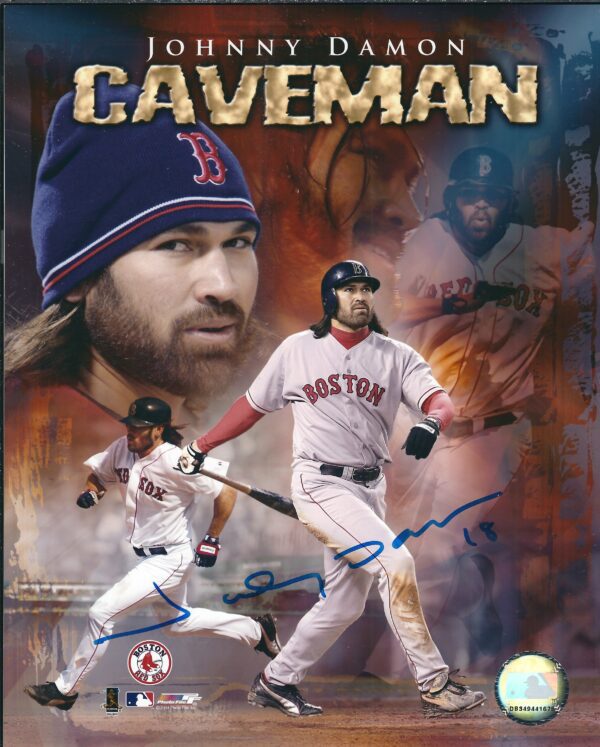 AUTOGRAPHED JOHNNY DAMON 8X10  Boston Red Sox photo