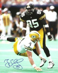 Autographed GREG LLOYD 8X10 Pittsburgh Steelers photo