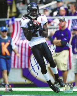Autographed LARDARIUS WEBB 8X10 Baltimore Ravens Photo