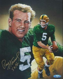 Autographed PAUL HORNUNG "56 H" 8X10 NOTRE DAME Photo Tristar