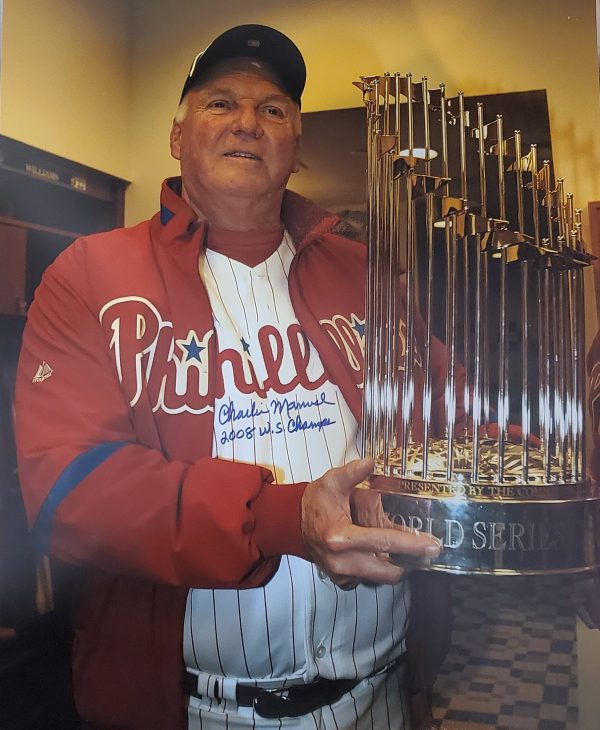 AUTOGRAPHED 16 x 20 Charlie Manuel Philadelphia Phillies Photo
