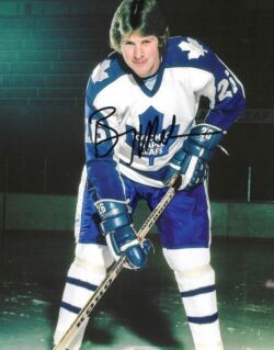 Autographed BARRY MELROSE 8X10 Maple Leafs photo