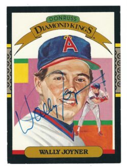 Autographed Wally Joyner 1987 5x7  Donruss Diamond King