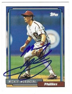 Autographed Mickey Morandini Philadelphia Phillies 1992 Topps Card
