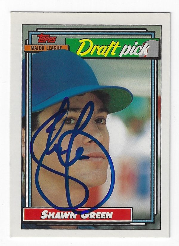 Autographed Shawn Green 1992 Topps Card