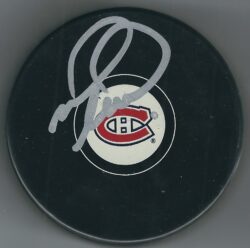 AUTOGRAPHED Mark Recchi Montreal Canadiens Puck