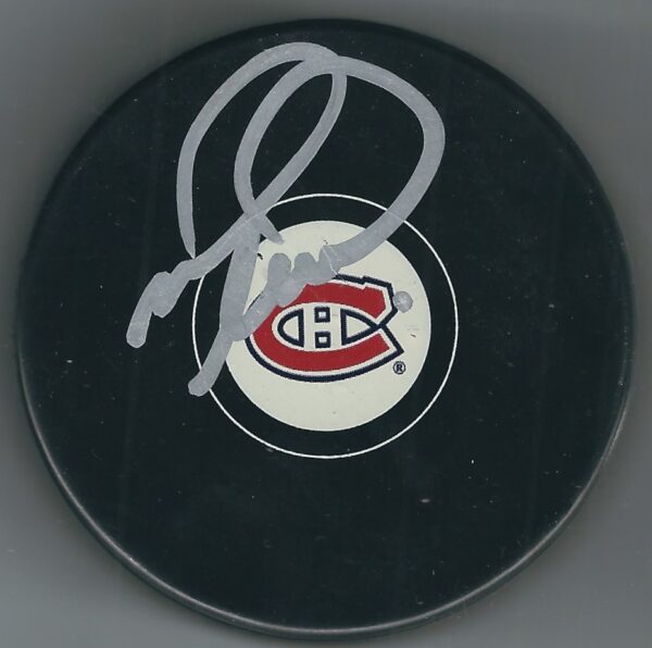 AUTOGRAPHED Mark Recchi  Montreal Canadiens Puck