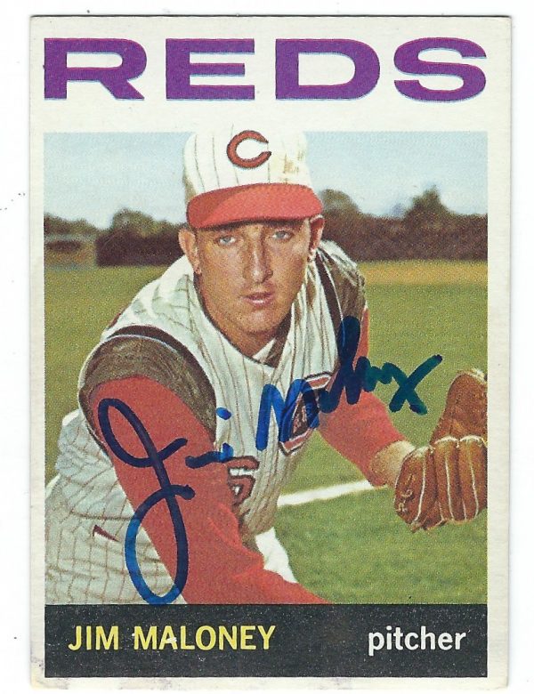 Autographed JIM MALONEY 1964 Topps Card