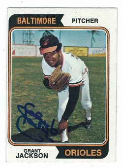 Autographed GRANT JACKSON 1974 Topps  Card