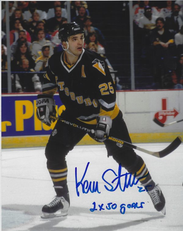 Autographed KEVIN STEVENS 8X10 Pittsburgh Penguins Photo