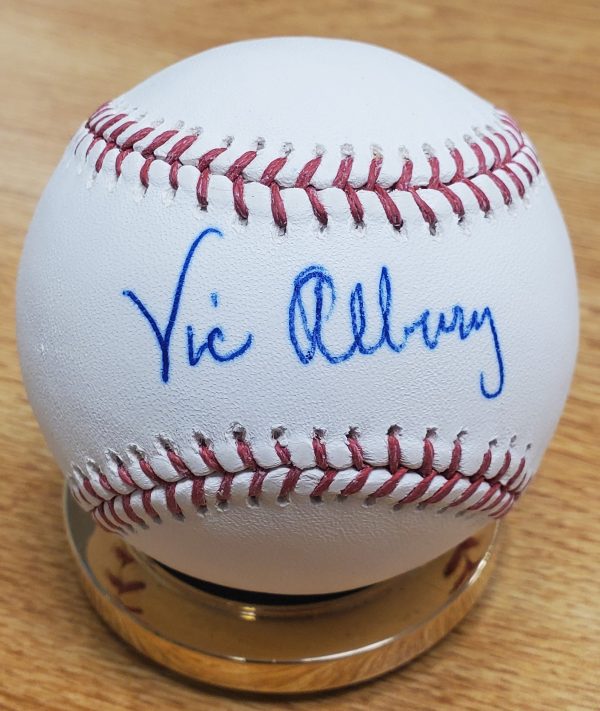 VIC ALBURY Autographed Official Major League Baseball