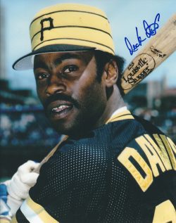 Autographed DICK DAVIS 8X10 Pittsburgh Pirates Photo
