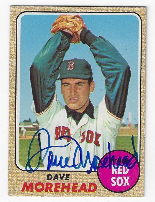 Autographed Dave Morehead 1968 Topps Card