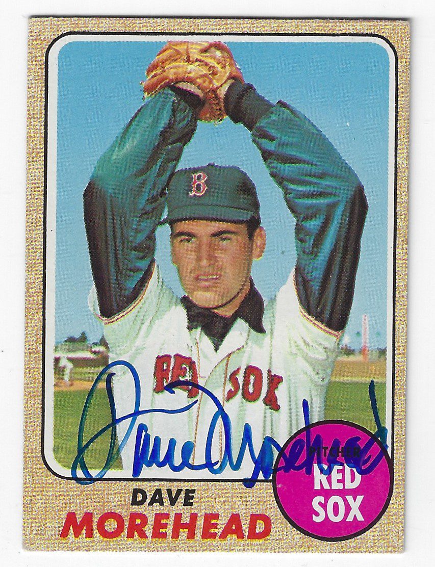 Autographed Dave Morehead 1968 Topps Card Main Line Autographs 