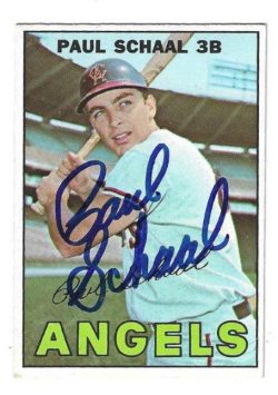 Autographed Paul Schaal California Angels 1967 Topps Card