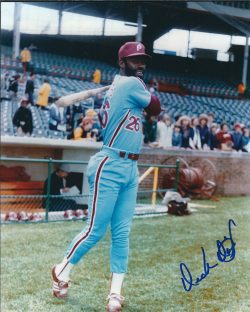 AUTOGRAPHED DICK DAVIS 8X10 Philadelphia Phillies Photo