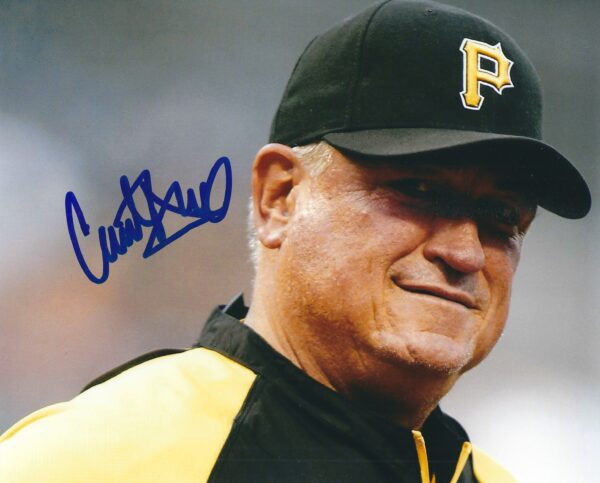 Autographed CLINT HURDLE 8X10 Photo Pittsburgh Pirates