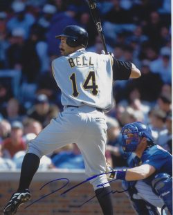 Autographed DEREK BELL 8X10 Photo Pittsburgh Pirates