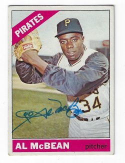 Autographed AL MCBEAN 1966 Topps Card