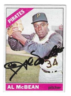 Autographed AL MCBEAN Pittsburgh Pirates 1966 Topps Card