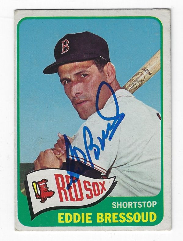 Autographed Eddie Bressoud Boston Red Sox 1965 Topps Card