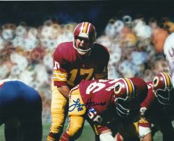 Autographed LEN HAUSS 8x10 Washington Redskins Photo