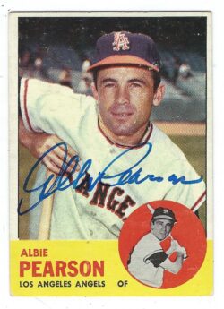 Autographed ALBIE PEARSON 1963 Topps Card