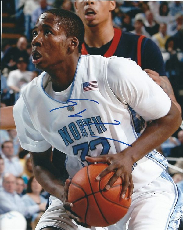 Autographed ED DAVIS 8X10 UNC Tar Heel Photo