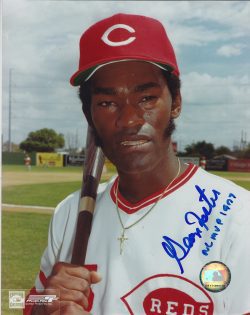 AUTOGRAPHED GEORGE FOSTER "NL MVP 1977" 8X10 Cincinnati Reds Photo