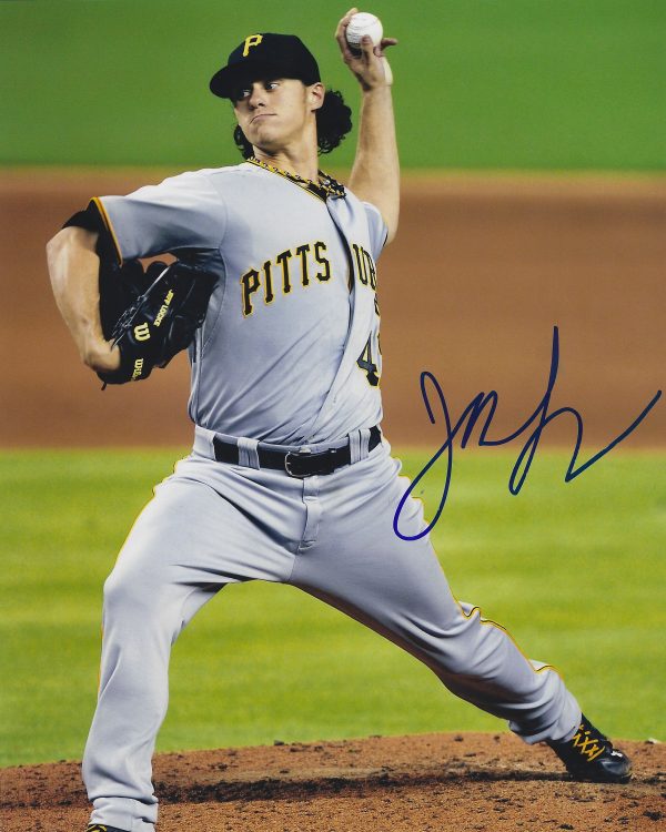 Autographed JEFF LOCKE 8X10 Photo Pittsburgh Pirates