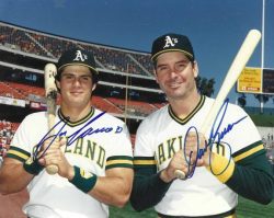 AUTOGRAPHED JOSE CANSECO & DAVE KINGMAN 8X10  A's Photo