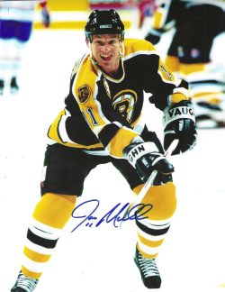 Autographed Joey Mullen 8X10 Boston Bruins  Photo