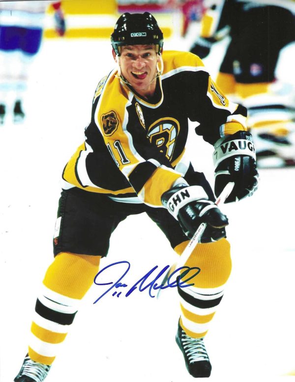 Autographed Joey Mullen 8X10 Boston Bruins  Photo