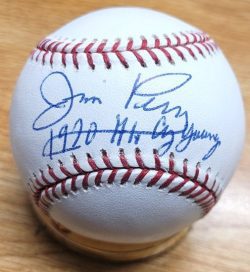 Autographed Jim Perry "1970 AL Cy Young" Official Rawlings Major League Baseball