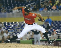 AUTOGRAPHED STEVE CISHEK 8X10 Miami Marlins Photo