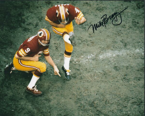 Autographed MIKE BRAGG 8x10 Washington Redskins Photo
