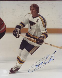 Autographed GARRY UNGER 8X10 St. Louis Blues Photo