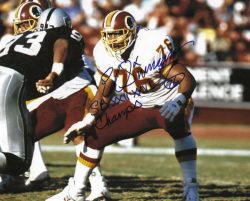 Autographed ED SIMMONS 8x10 Washington Redskins Photo